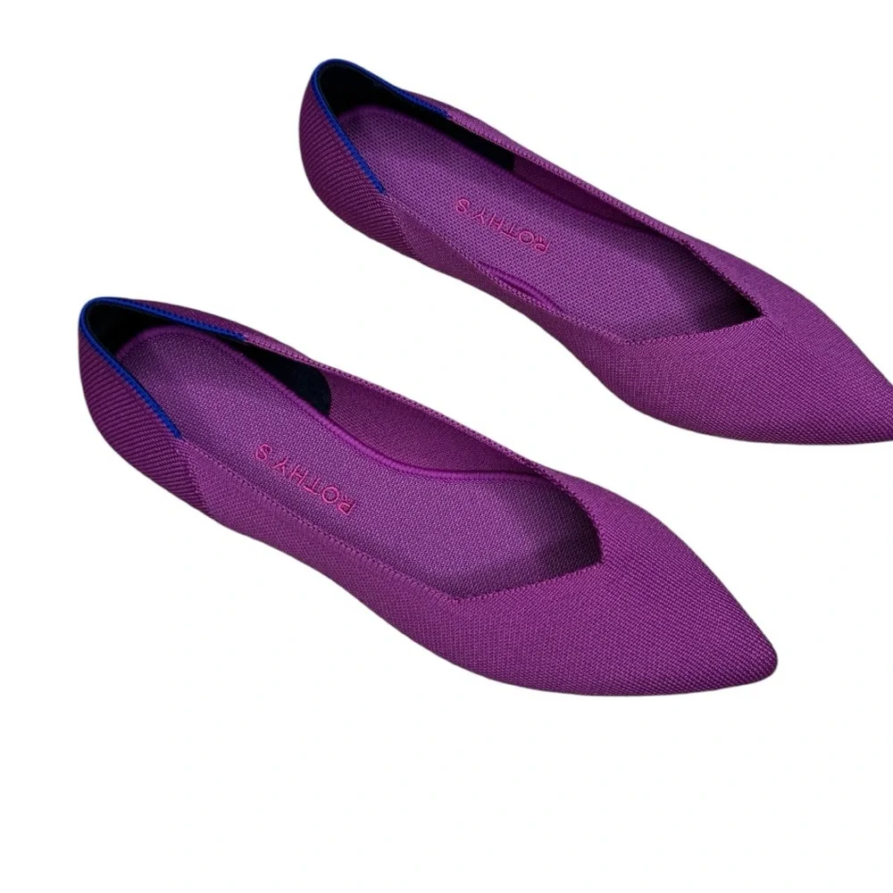 Rothy’s The Point Wild Orchid Ballet Flats 11.5 Slip-On Comfort NWOB - Picture 2 of 10